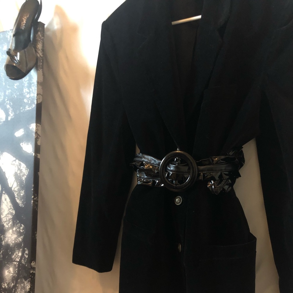 VINTAGE BLACK PANTHER SUEDE BLAZER &BELT!🖤